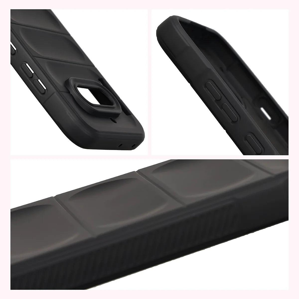 Robuste Handyhülle + gehärtetem Glas für Nothing Phone (4a), Bizon Tur Pack, Schwarz