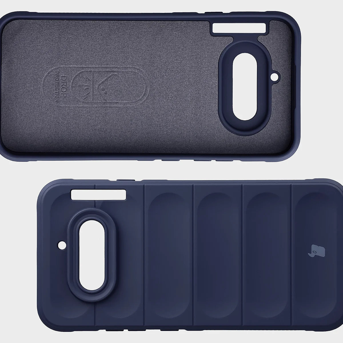 Robuste Handyhülle + gehärtetem Glas für Nothing Phone (4a), Bizon Tur Pack, Dunkelblau