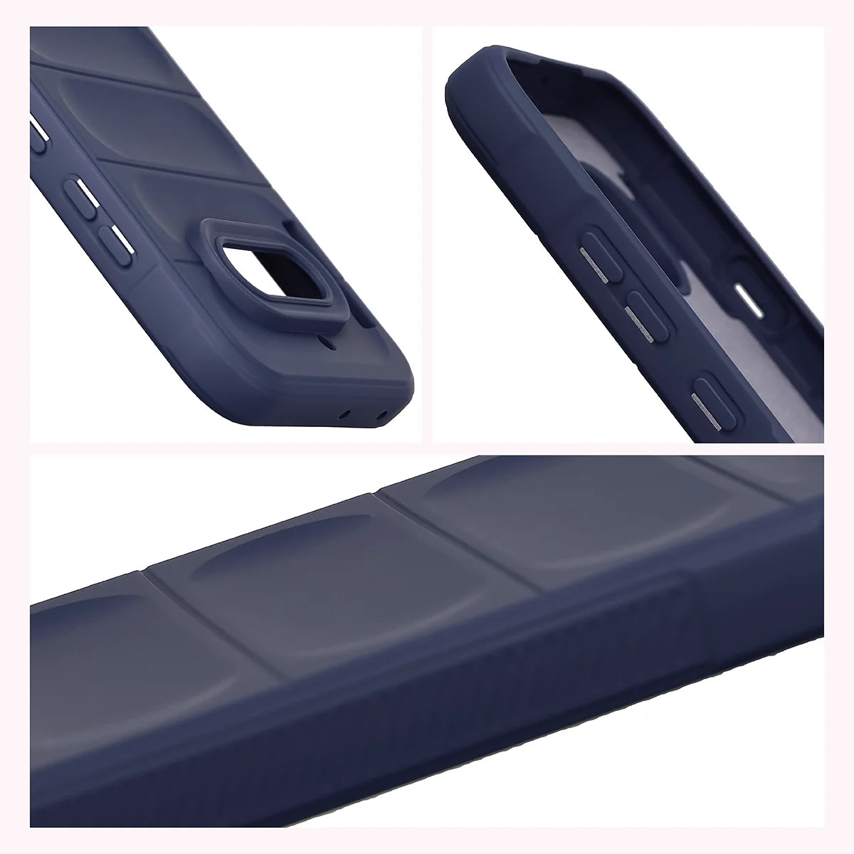 Robuste Handyhülle + gehärtetem Glas für Nothing Phone (4a), Bizon Tur Pack, Dunkelblau