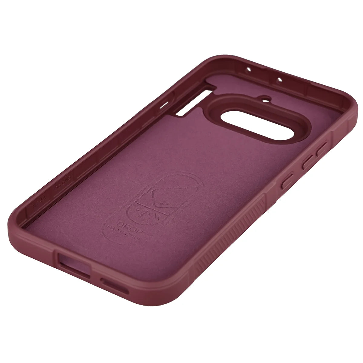 Robuste Handyhülle + gehärtetem Glas für Nothing Phone (4a), Bizon Tur Pack, Burgunderrot