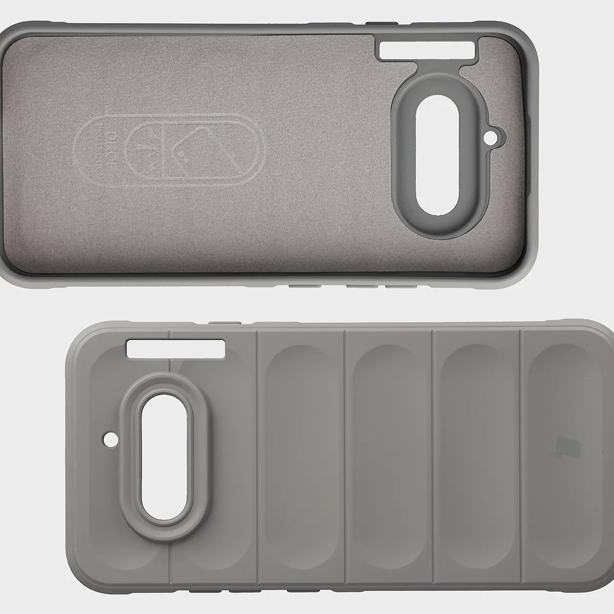 Robuste Handyhülle + gehärtetem Glas für Nothing Phone (4a), Bizon Tur Pack, Hellgrau