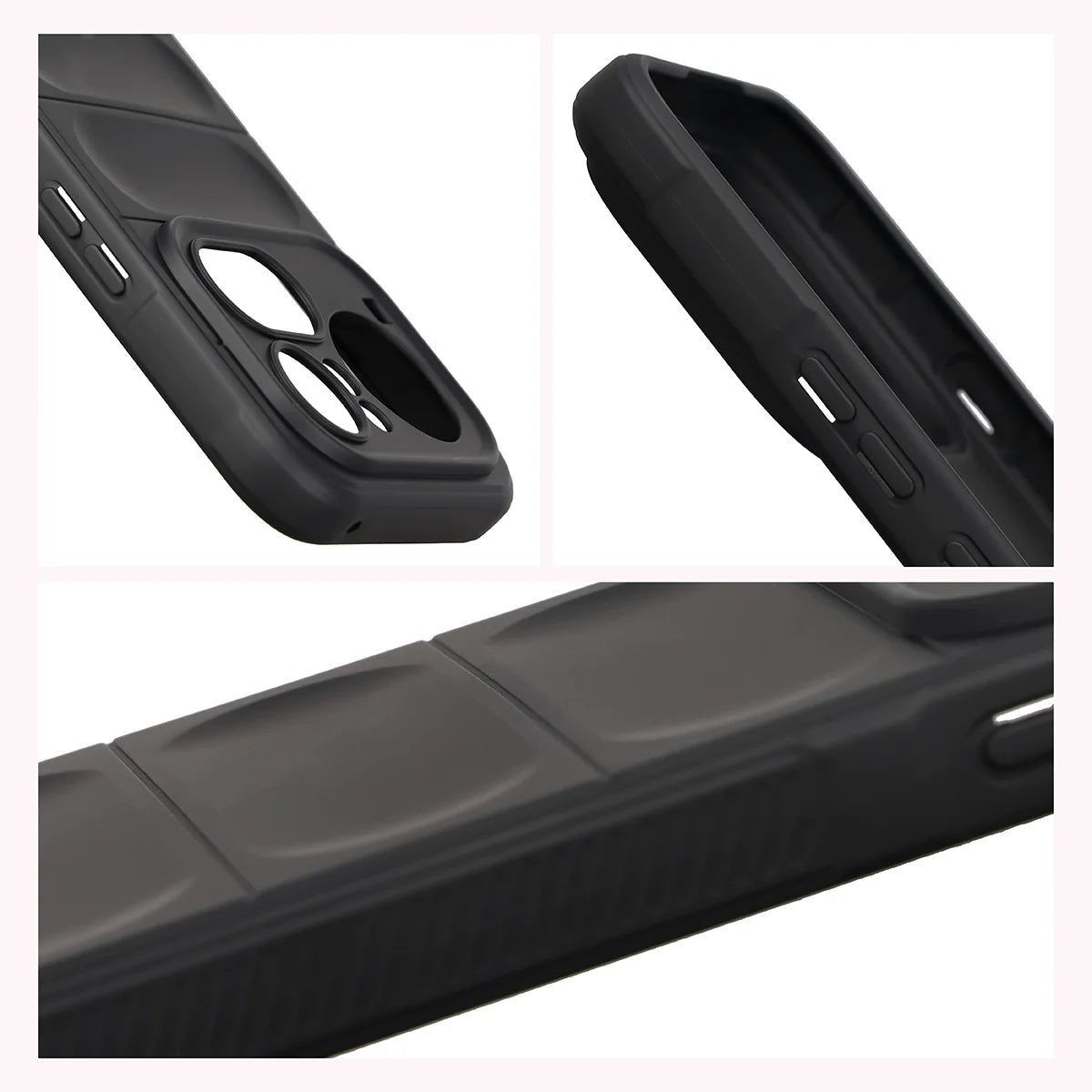 Robuste Handyhülle + gehärtetem Glas für Nothing Phone (4a) Pro, Bizon Tur Pack, Schwarz