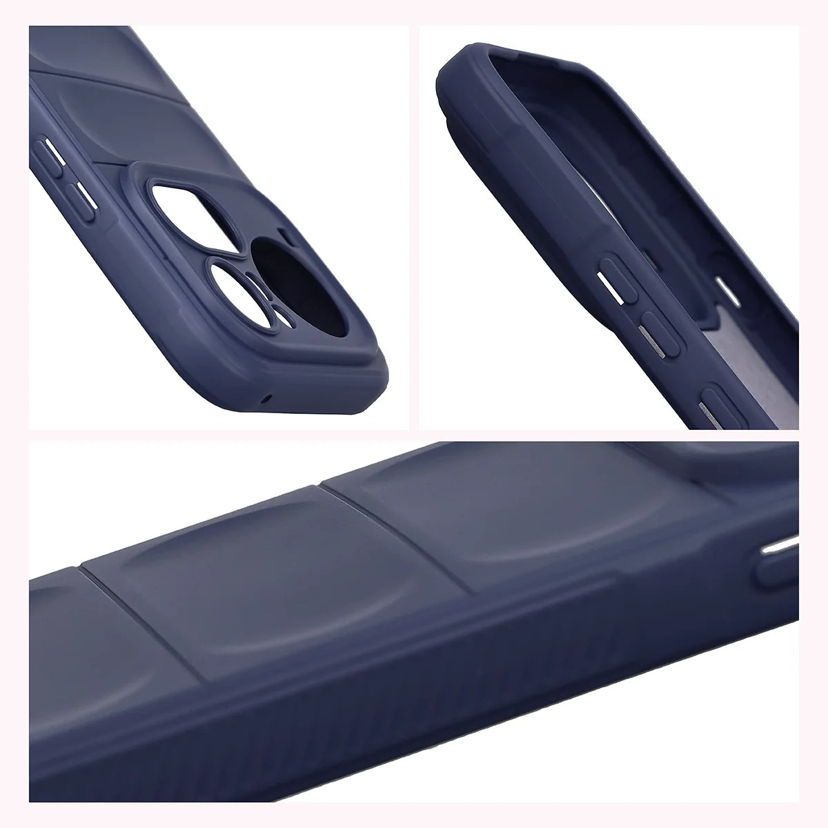 Robuste Handyhülle + gehärtetem Glas für Nothing Phone (4a) Pro, Bizon Tur Pack, Dunkelblau