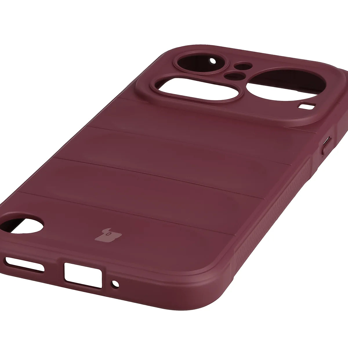 Robuste Handyhülle + gehärtetem Glas für Nothing Phone (4a) Pro, Bizon Tur Pack, Burgunderrot