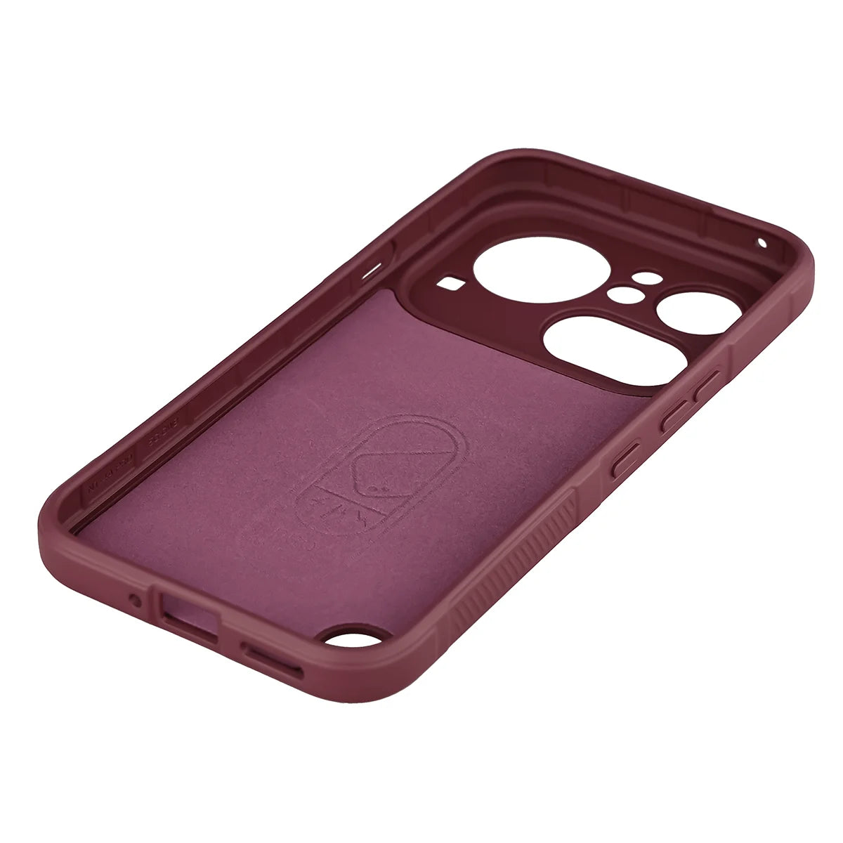 Robuste Handyhülle + gehärtetem Glas für Nothing Phone (4a) Pro, Bizon Tur Pack, Burgunderrot