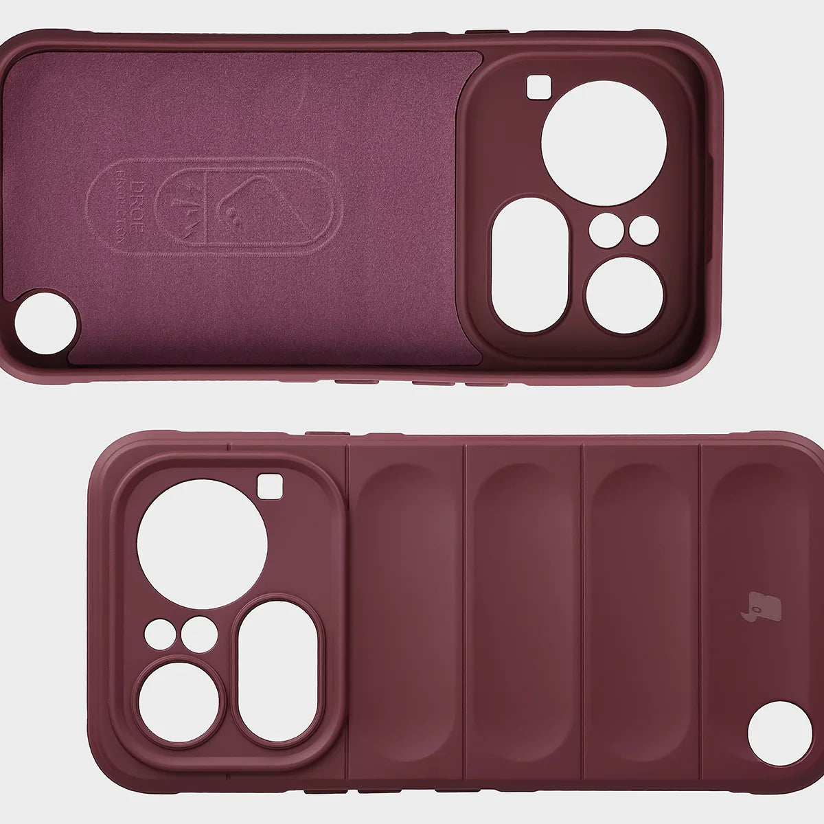 Robuste Handyhülle + gehärtetem Glas für Nothing Phone (4a) Pro, Bizon Tur Pack, Burgunderrot