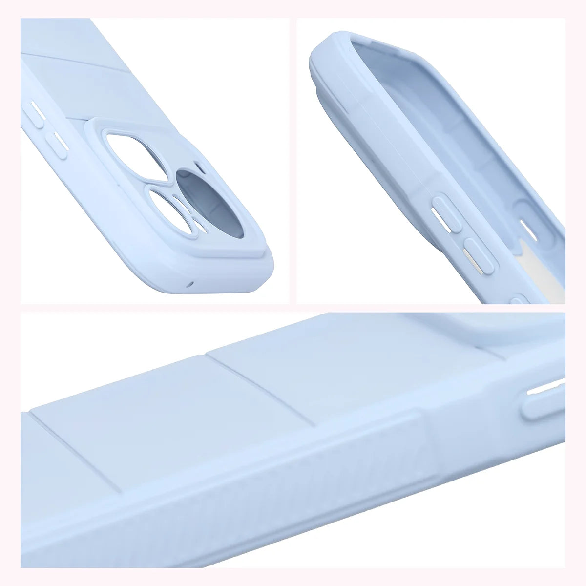 Robuste Handyhülle + gehärtetem Glas für Nothing Phone (4a) Pro, Bizon Tur Pack, Hellblau