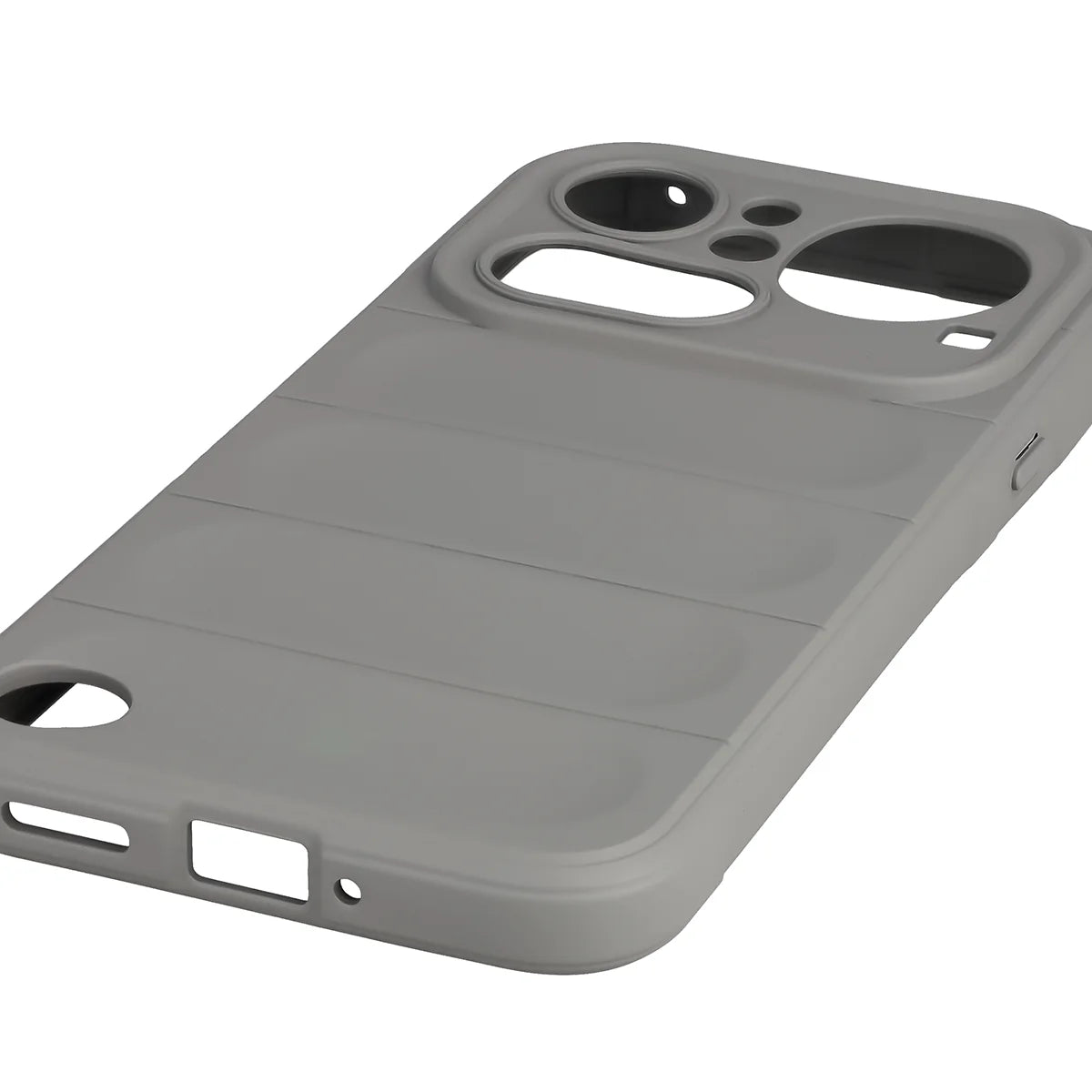 Robuste Handyhülle + gehärtetem Glas für Nothing Phone (4a) Pro, Bizon Tur Pack, Hellgrau