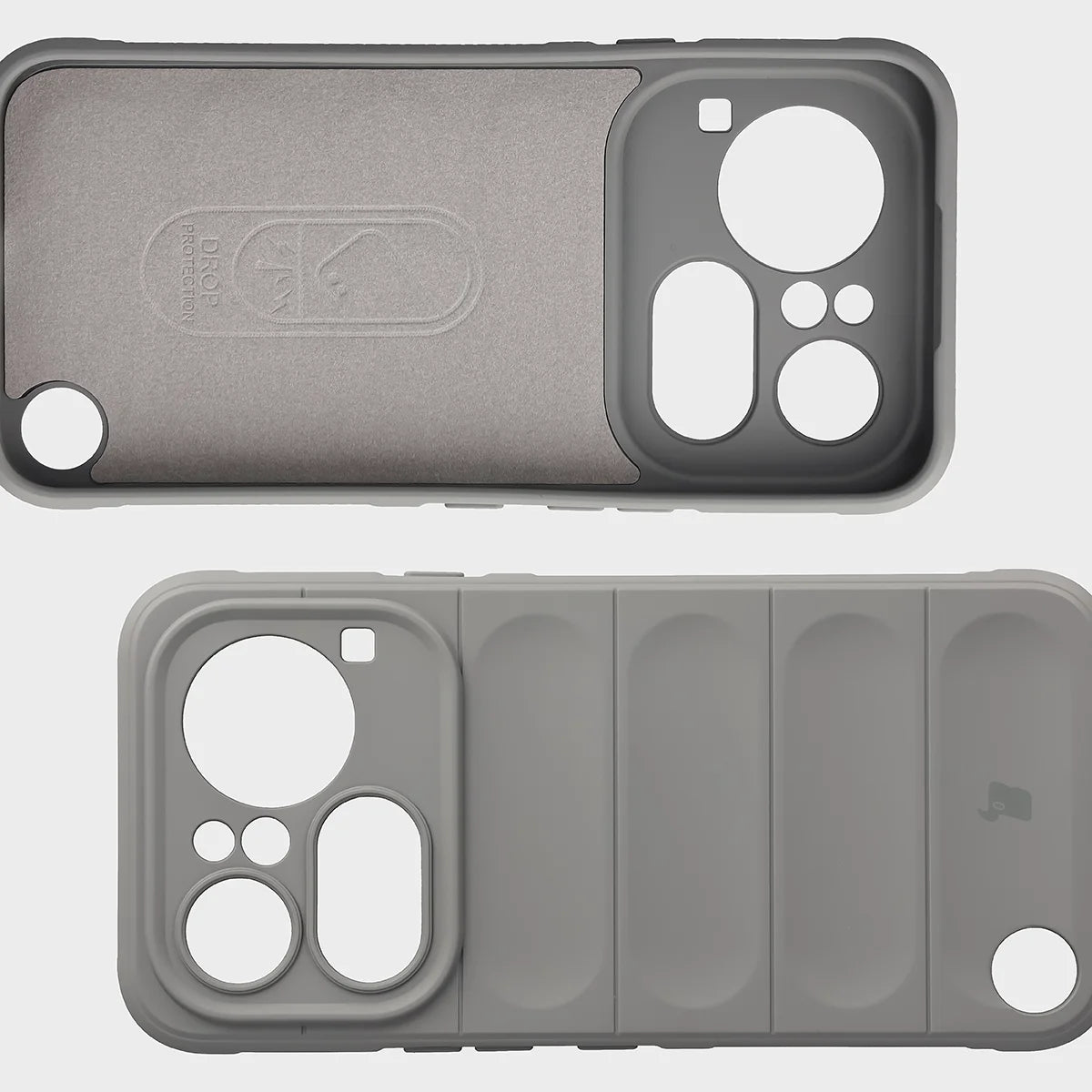 Robuste Handyhülle + gehärtetem Glas für Nothing Phone (4a) Pro, Bizon Tur Pack, Hellgrau