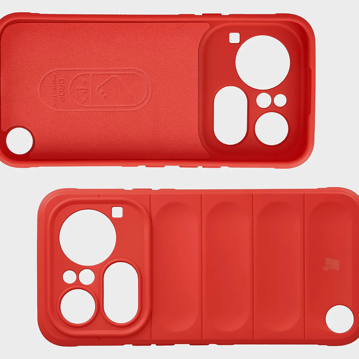 Robuste Handyhülle + gehärtetem Glas für Nothing Phone (4a) Pro, Bizon Tur Pack, Rot