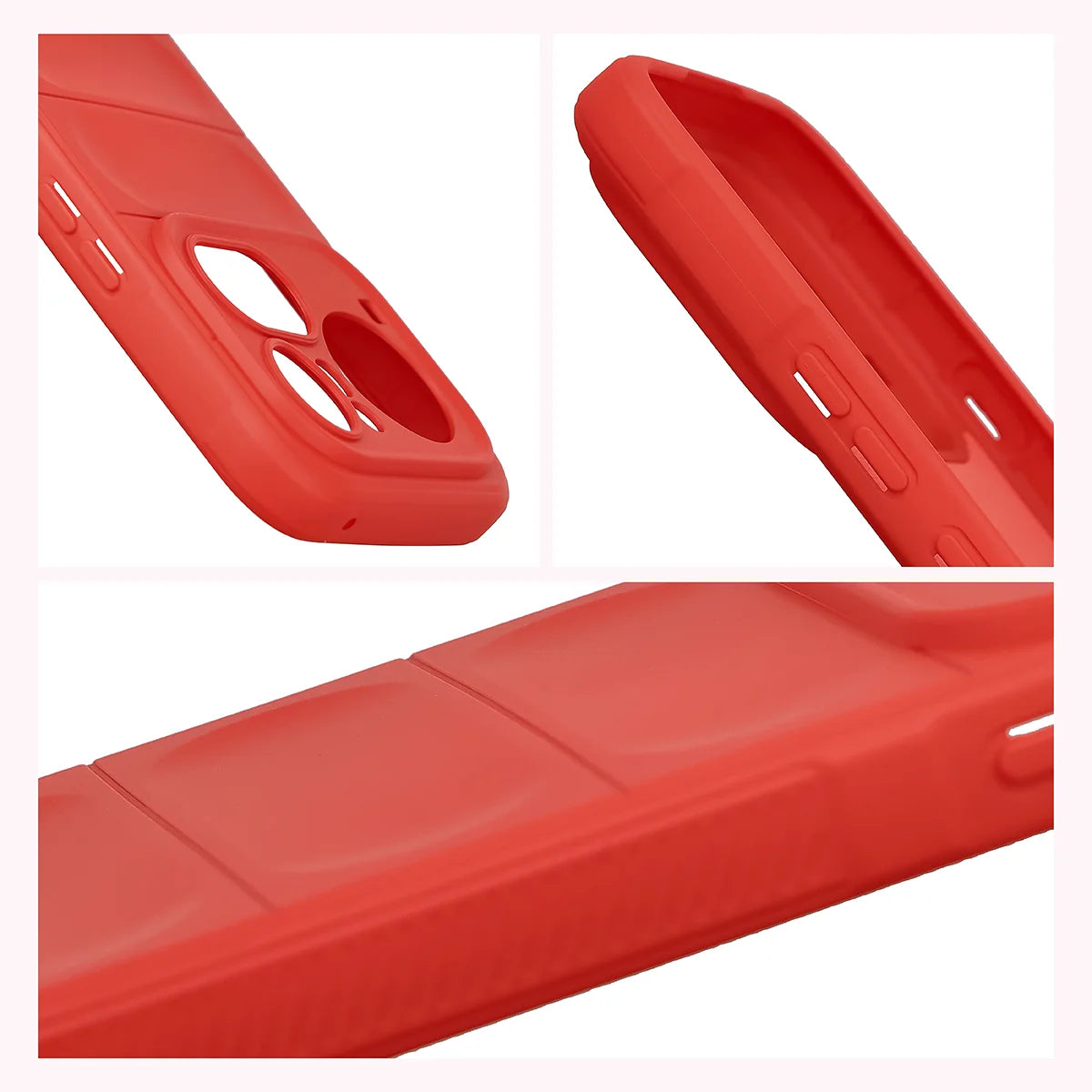 Robuste Handyhülle + gehärtetem Glas für Nothing Phone (4a) Pro, Bizon Tur Pack, Rot