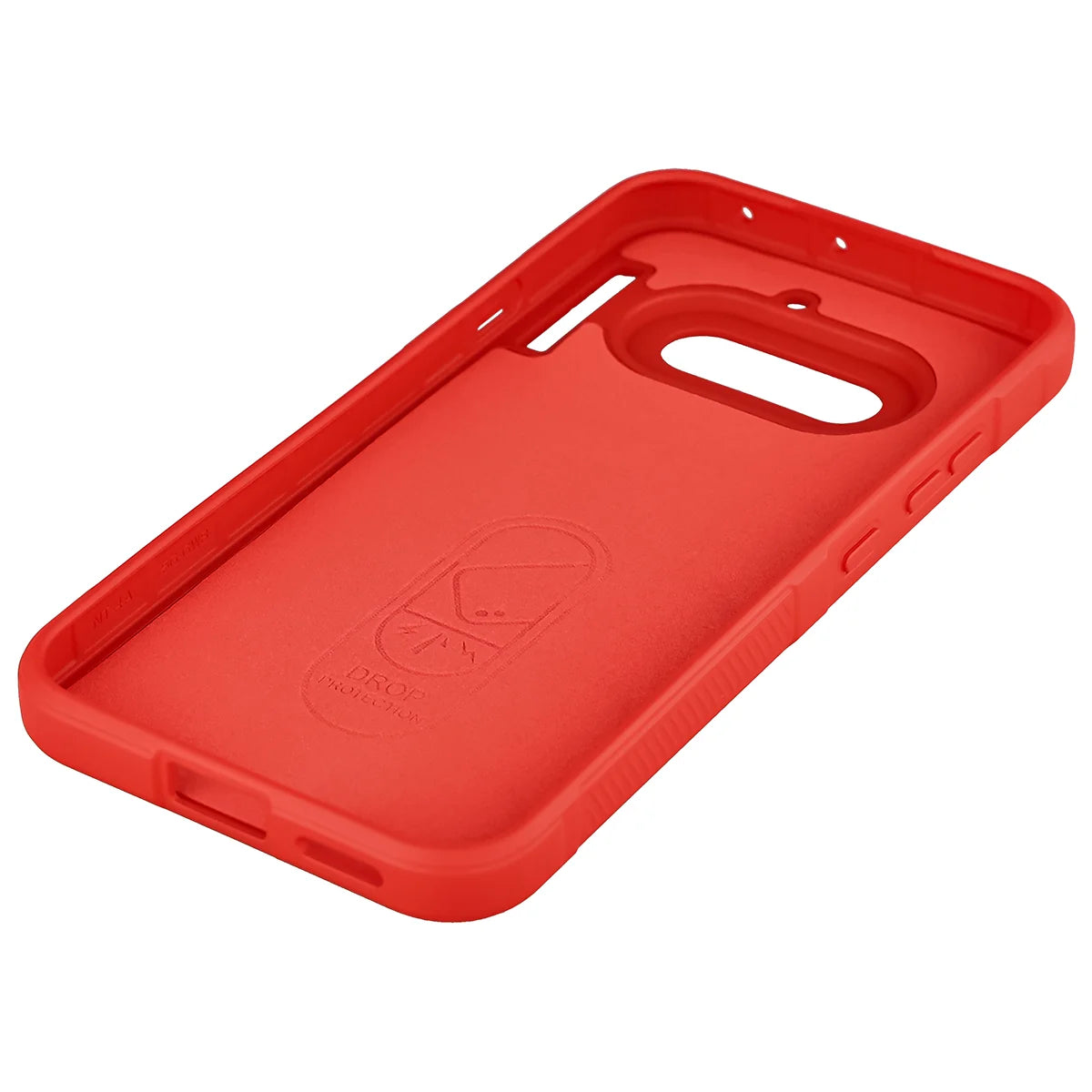 Robuste Handyhülle + gehärtetem Glas für Nothing Phone (4a), Bizon Tur Pack, Rot