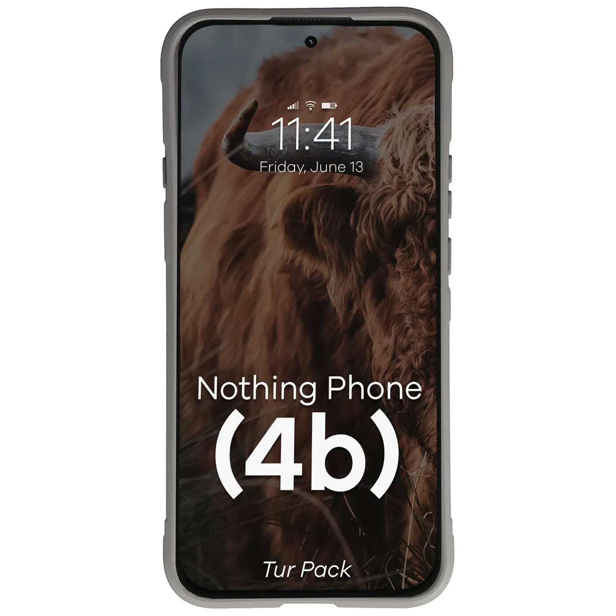 Robuste Handyhülle + gehärtetem Glas für Nothing Phone (4b), Bizon Tur Pack, Hellgrau (6/10)