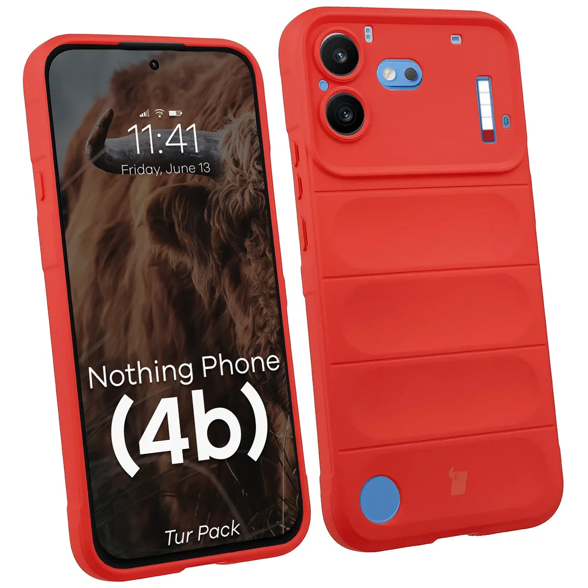 Robuste Handyhülle + gehärtetem Glas für Nothing Phone (4b), Bizon Tur Pack, (3/10)