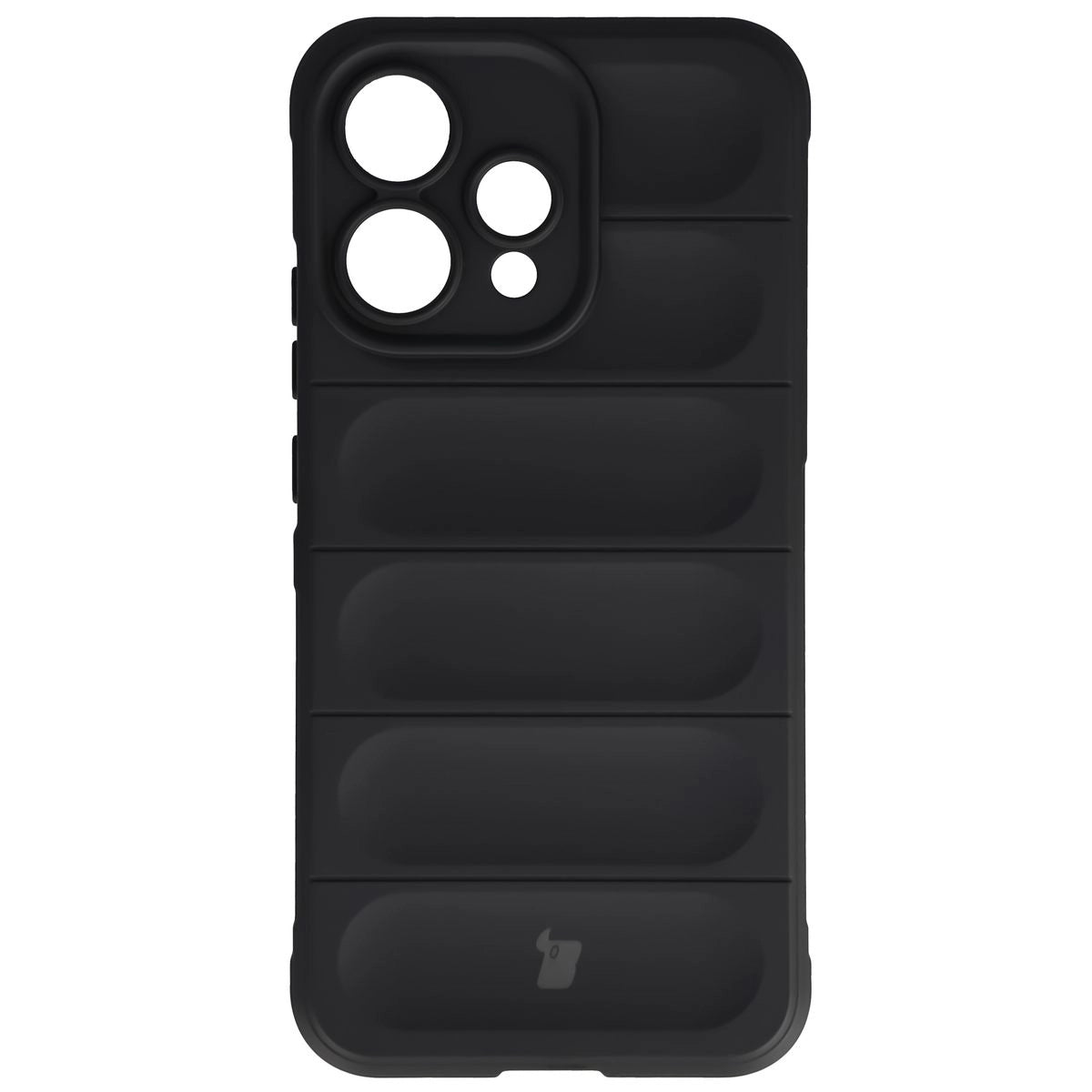 Robuste Handyhülle + gehärtetem Glas für Oppo Reno 15, Bizon Tur Pack, Schwarz