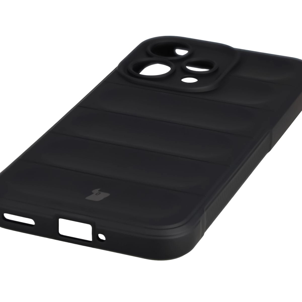 Robuste Handyhülle + gehärtetem Glas für Oppo Reno 15, Bizon Tur Pack, Schwarz