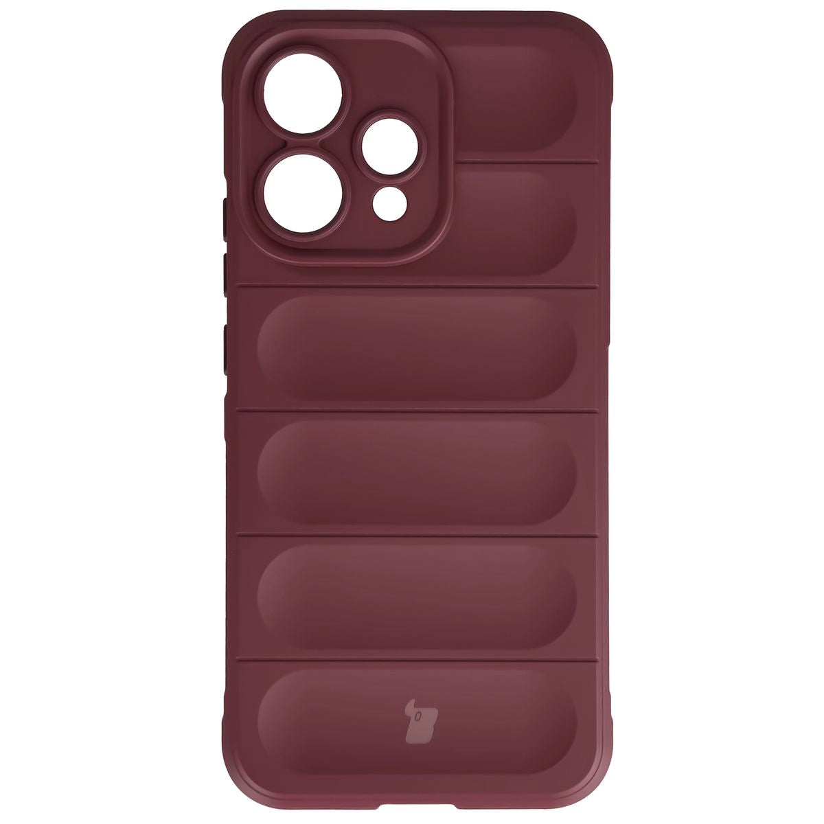 Robuste Handyhülle + gehärtetem Glas für Oppo Reno 15, Bizon Tur Pack, Burgunderrot