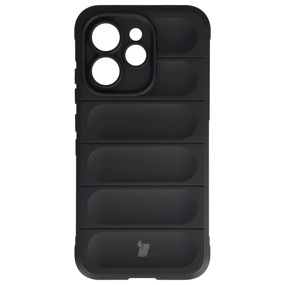 Robuste Handyhülle + gehärtetem Glas für Oppo Reno 15 Pro, Bizon Tur Pack, Schwarz