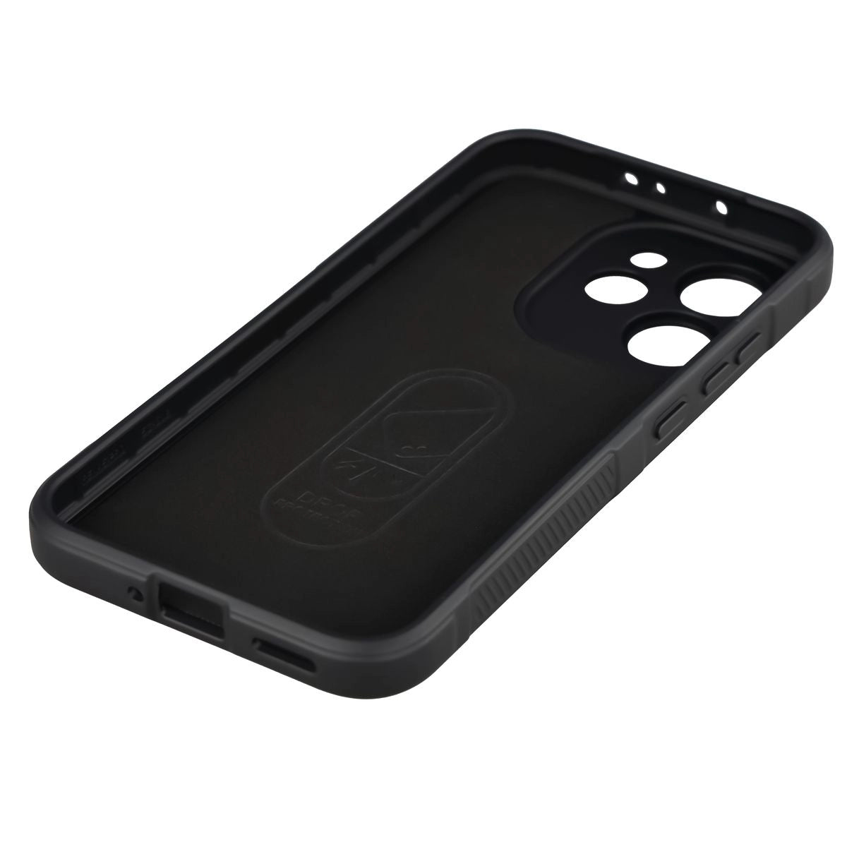 Robuste Handyhülle + gehärtetem Glas für Oppo Reno 15 Pro, Bizon Tur Pack, Schwarz