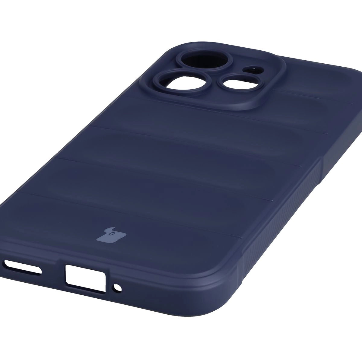Robuste Handyhülle + gehärtetem Glas für Oppo Reno 15 Pro, Bizon Tur Pack, Dunkelblau