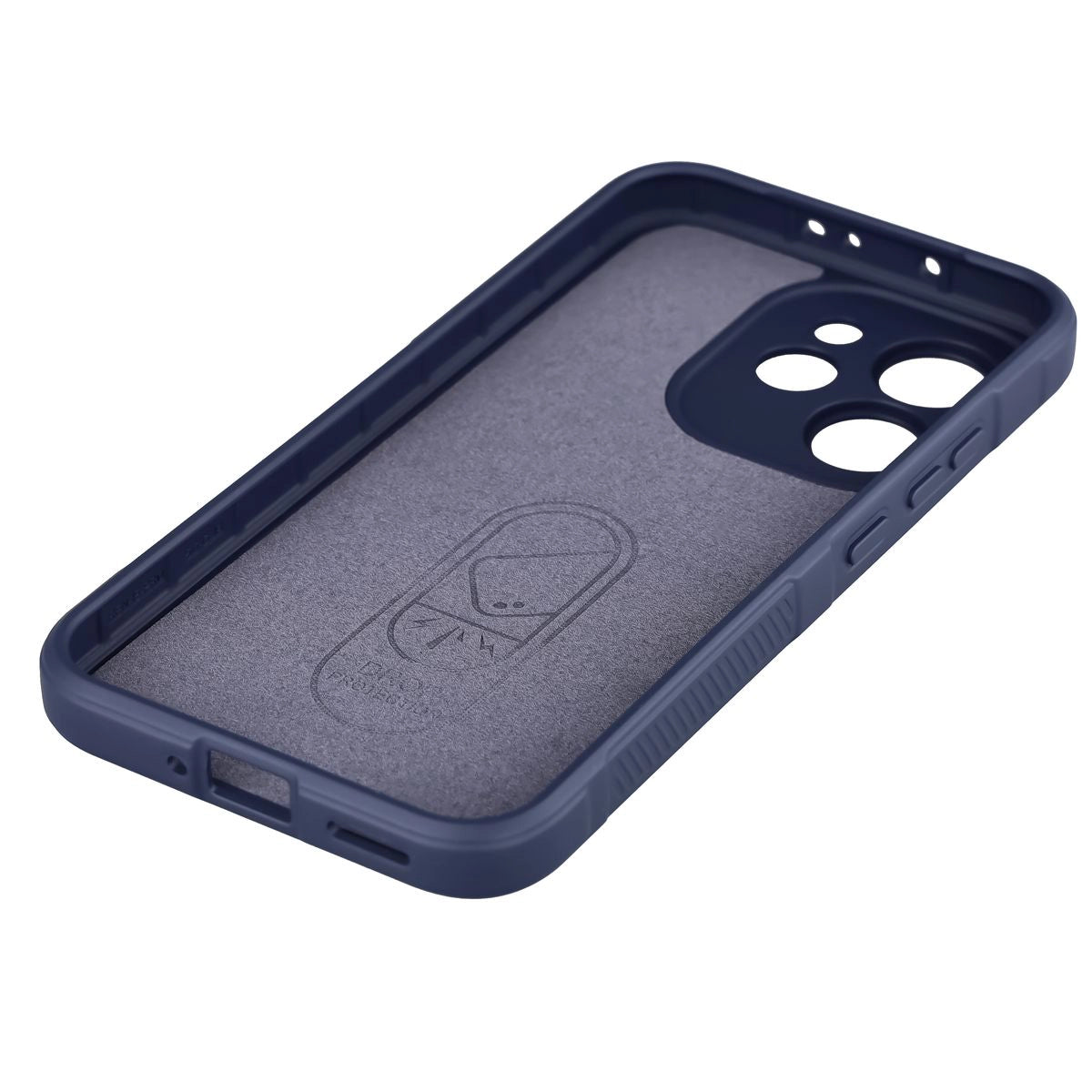 Robuste Handyhülle + gehärtetem Glas für Oppo Reno 15 Pro, Bizon Tur Pack, Dunkelblau