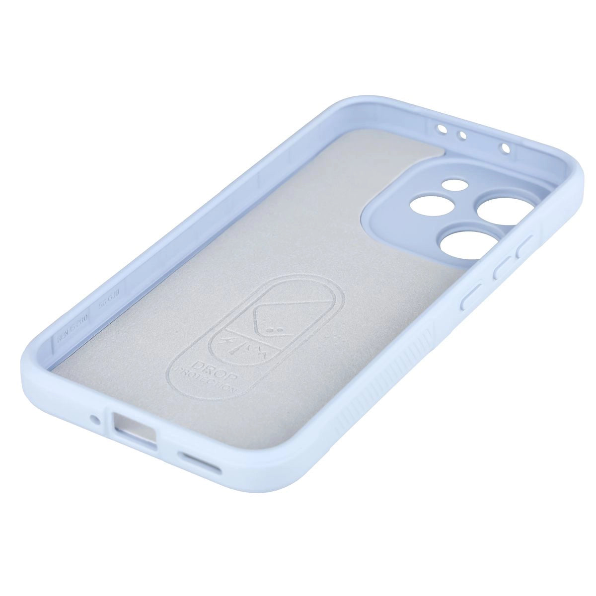 Robuste Handyhülle + gehärtetem Glas für Oppo Reno 15 Pro, Bizon Tur Pack, Hellblau