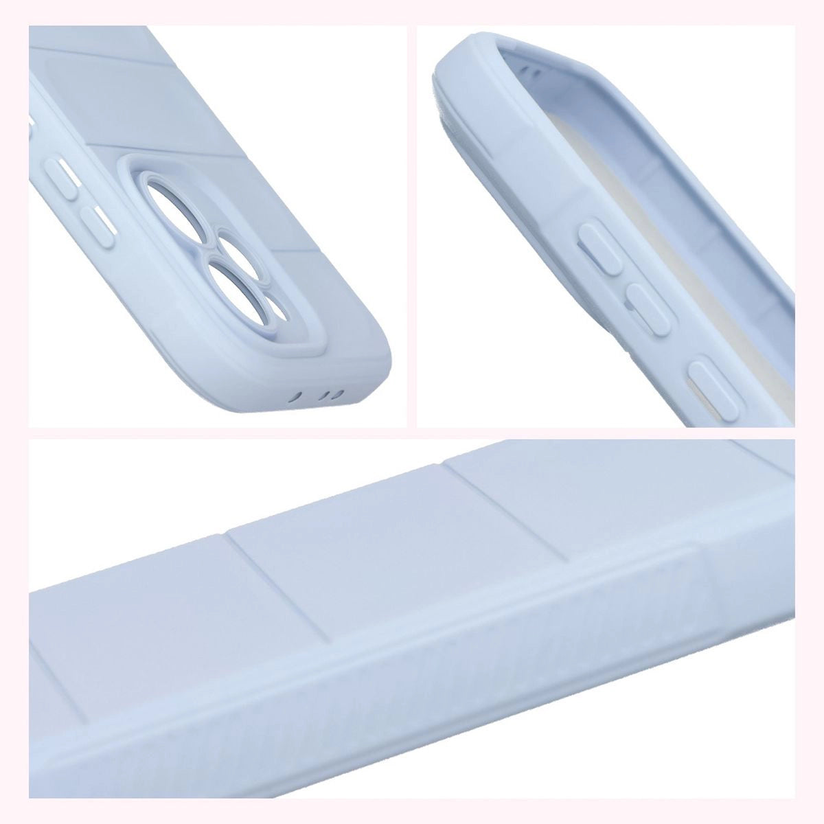 Robuste Handyhülle + gehärtetem Glas für Oppo Reno 15 Pro, Bizon Tur Pack, Hellblau