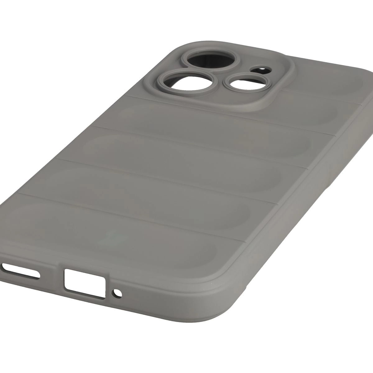 Robuste Handyhülle + gehärtetem Glas für Oppo Reno 15 Pro, Bizon Tur Pack, Hellgrau