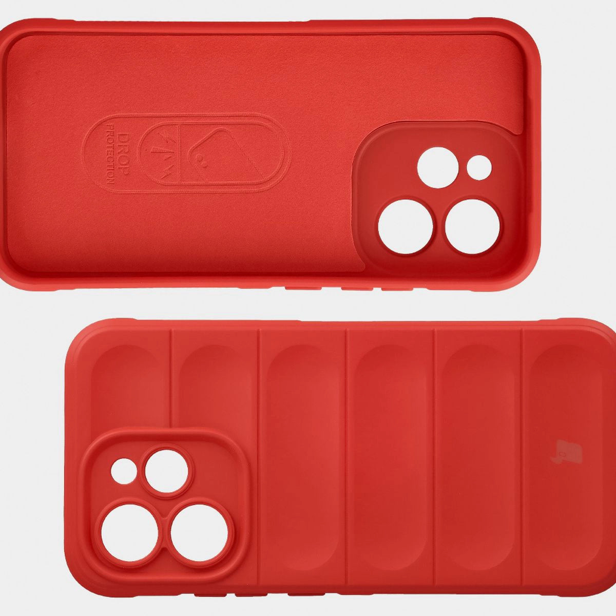 Robuste Handyhülle + gehärtetem Glas für Oppo Reno 15 Pro, Bizon Tur Pack, Rot