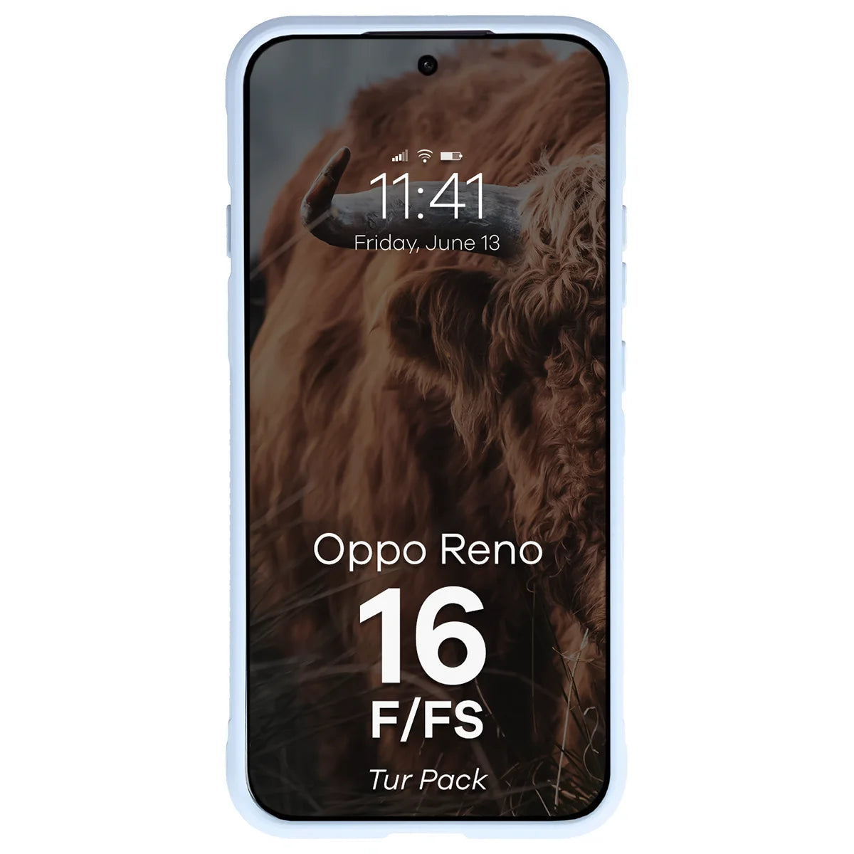 Robuste Handyhülle + gehärtetem Glas für Oppo Reno16 F / Reno16 FS, Bizon Tur Pack, Hellblau (6/10)