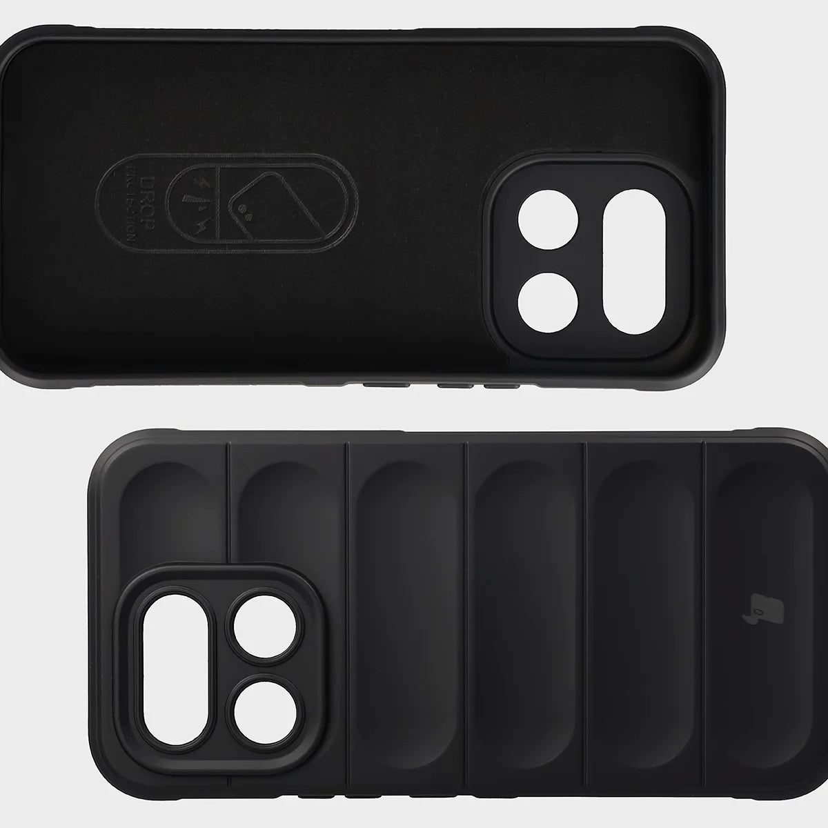 Robuste Handyhülle + gehärtetem Glas für Realme 16 Pro 5G, Bizon Tur Pack, Schwarz