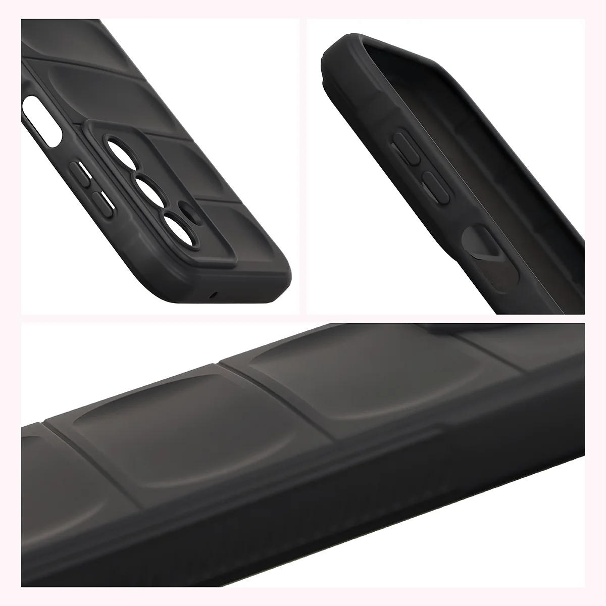 Robuste Handyhülle + gehärtetem Glas für Galaxy A27 5G, Bizon Tur Pack, Schwarz