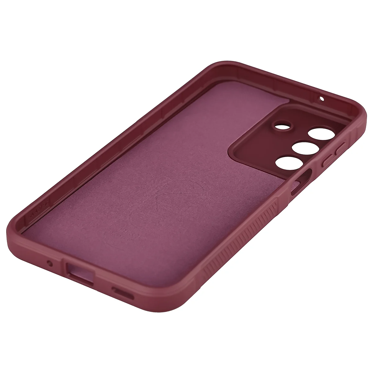 Robuste Handyhülle + gehärtetem Glas für Galaxy A27 5G, Bizon Tur Pack, Burgunderrot