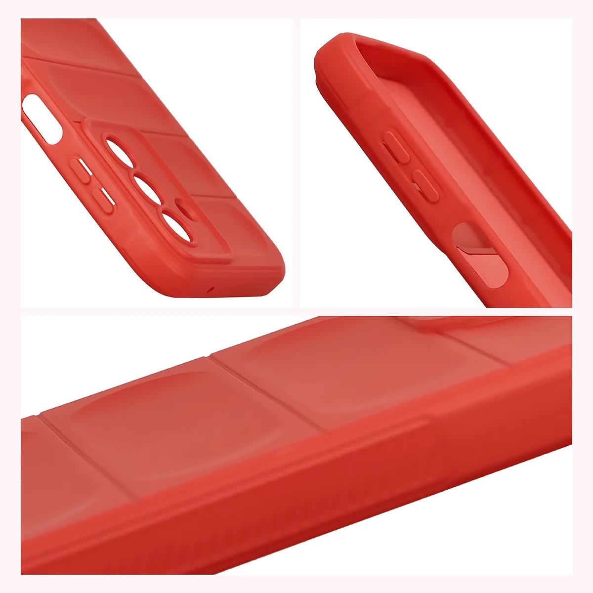 Robuste Handyhülle + gehärtetem Glas für Galaxy A27 5G, Bizon Tur Pack, Rot