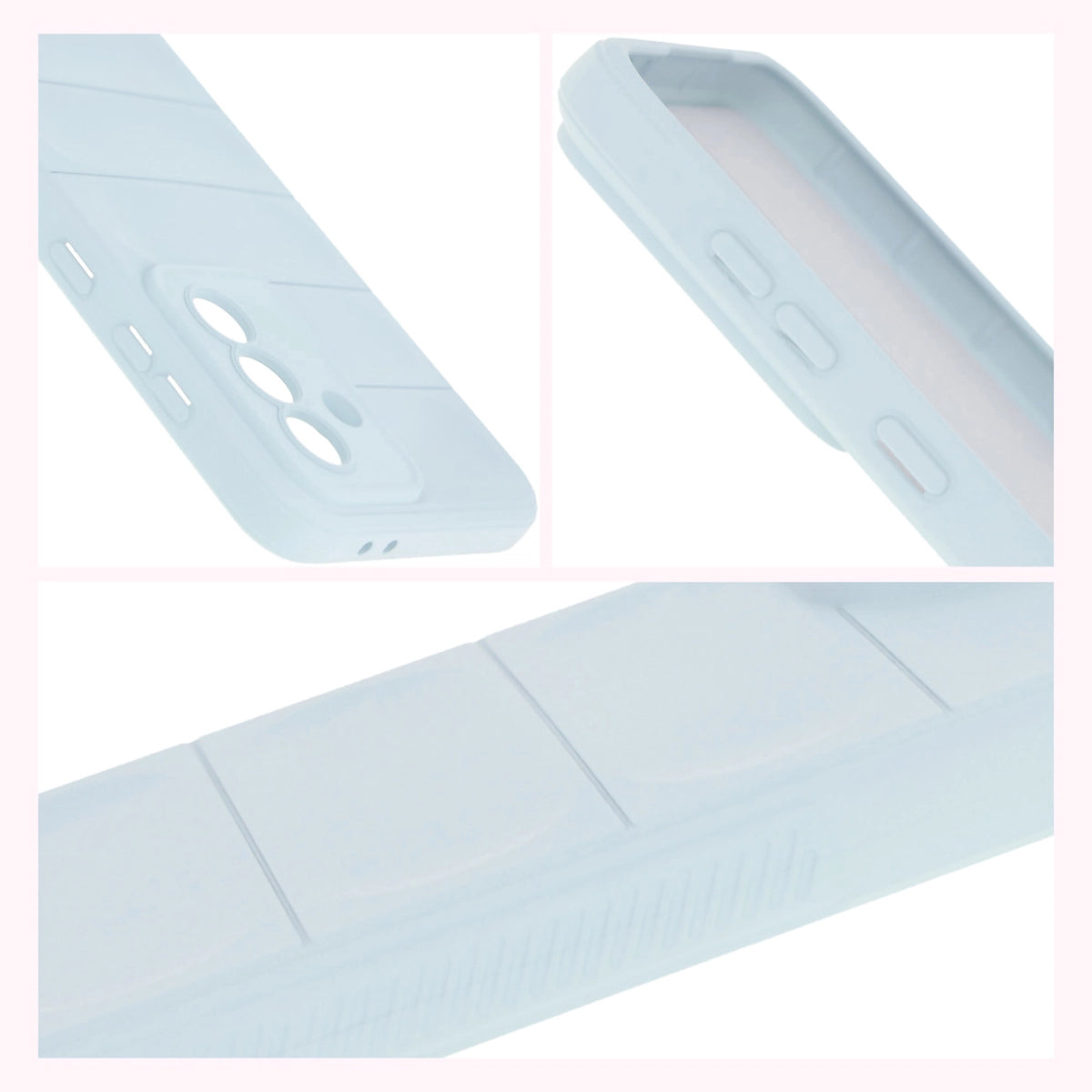 Robuste Handyhülle + gehärtetem Glas für Galaxy A36 5G / A56 5G, Bizon Tur Pack, Hellblau
