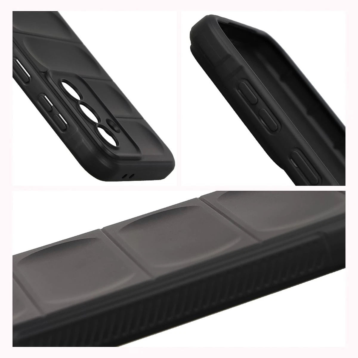 Robuste Handyhülle + gehärtetem Glas für Galaxy A37 5G, Bizon Tur Pack, Schwarz (8/10)