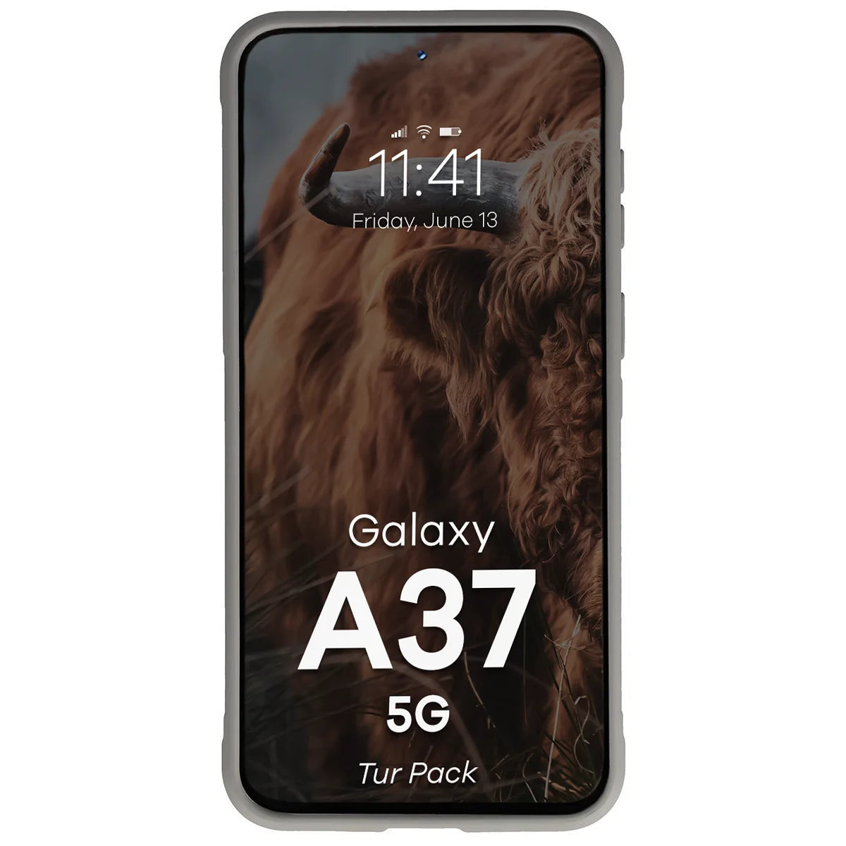 Robuste Handyhülle + gehärtetem Glas für Galaxy A37 5G, Bizon Tur Pack, Hellgrau (6/10)