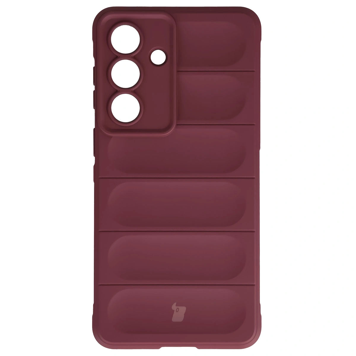 Robuste Handyhülle + gehärtetem Glas für Galaxy S26 Plus, Bizon Tur Pack, Burgunderrot