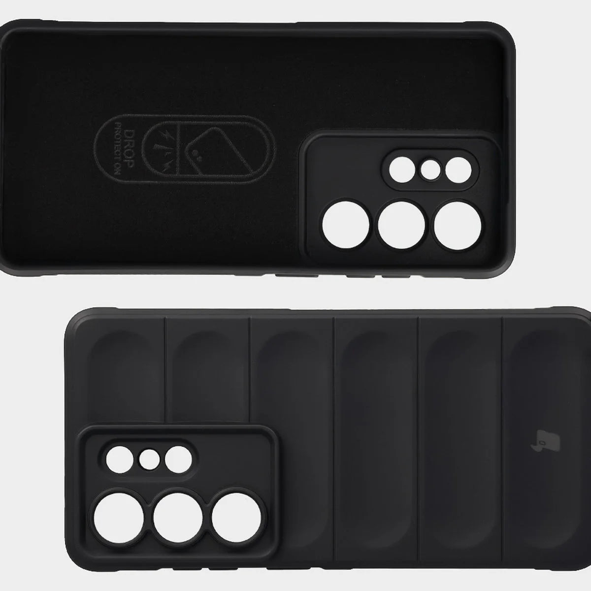 Robuste Handyhülle + gehärtetem Glas für Galaxy S26 Ultra, Bizon Tur Pack, Schwarz