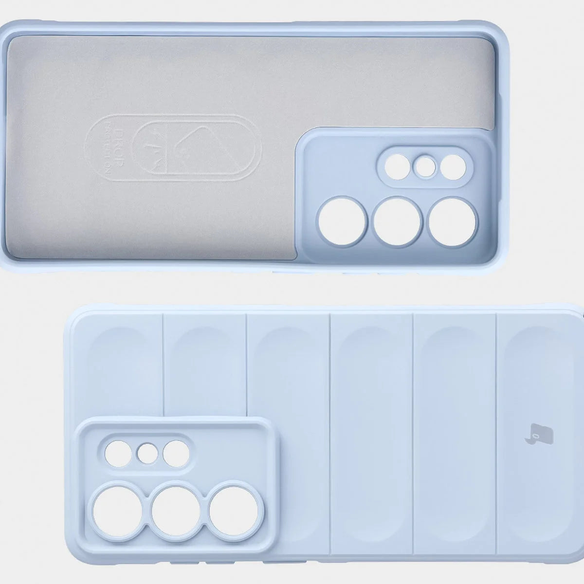 Robuste Handyhülle + gehärtetem Glas für Galaxy S26 Ultra, Bizon Tur Pack, Hellblau