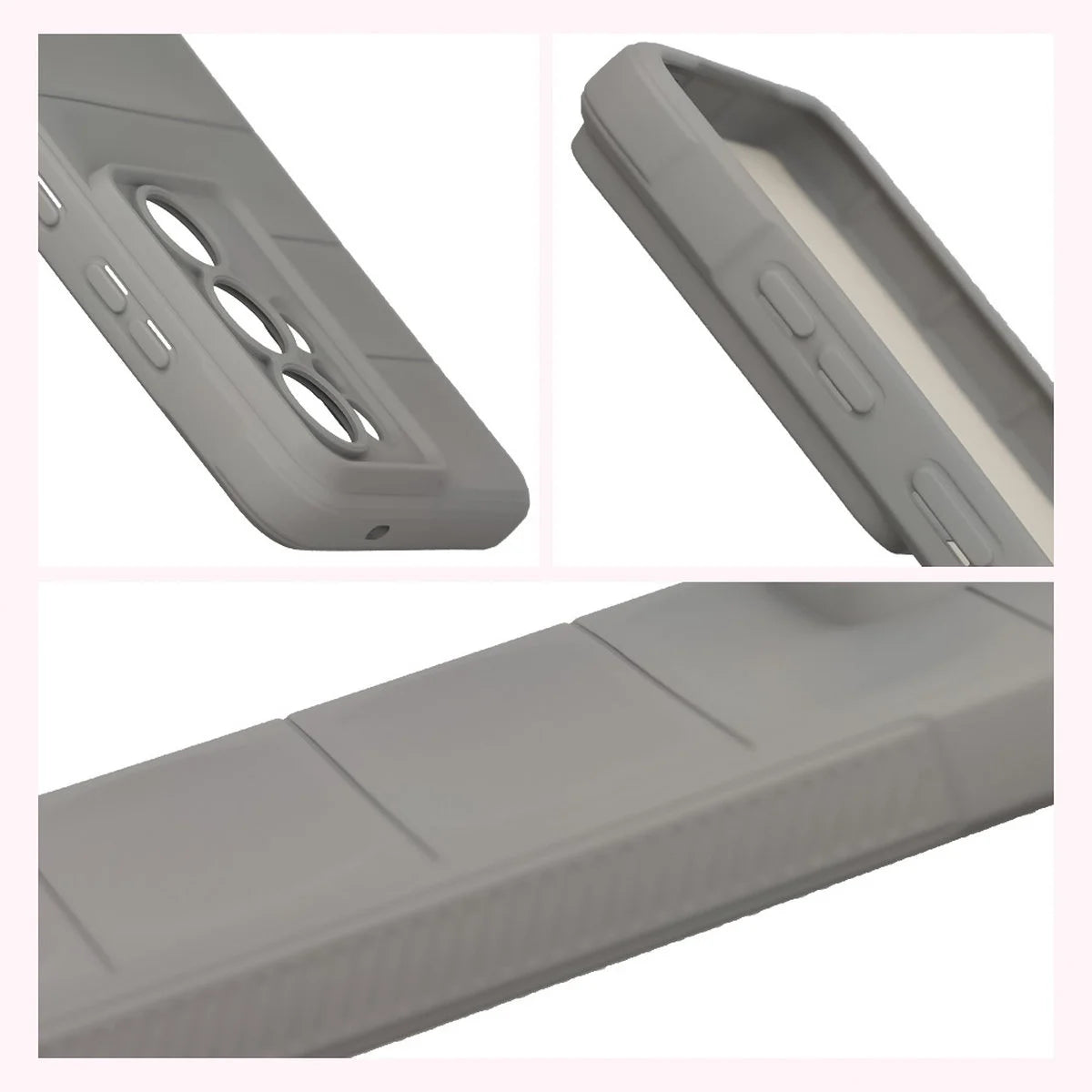 Robuste Handyhülle + gehärtetem Glas für Galaxy S26 Ultra, Bizon Tur Pack, Hellgrau