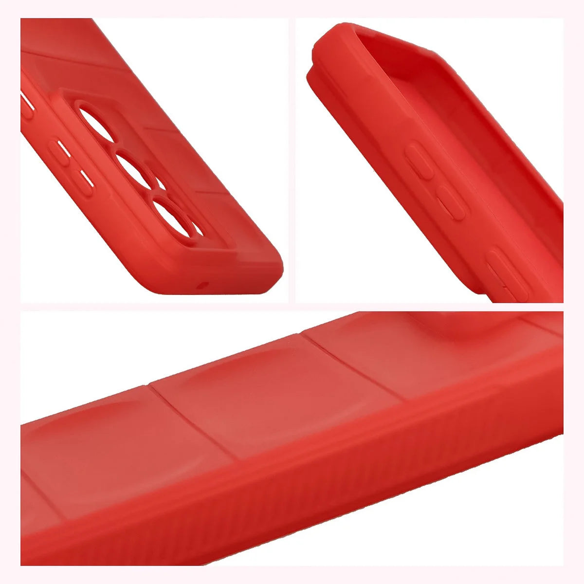 Robuste Handyhülle + gehärtetem Glas für Galaxy S26 Ultra, Bizon Tur Pack, Rot