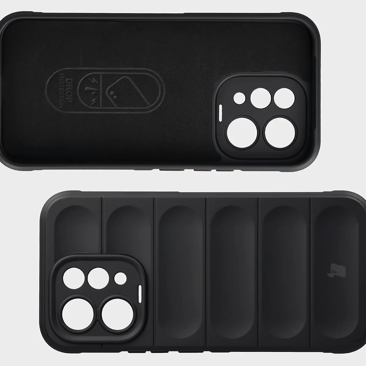 Robuste Handyhülle + gehärtetem Glas für Vivo V70 5G, Bizon Tur Pack, Schwarz