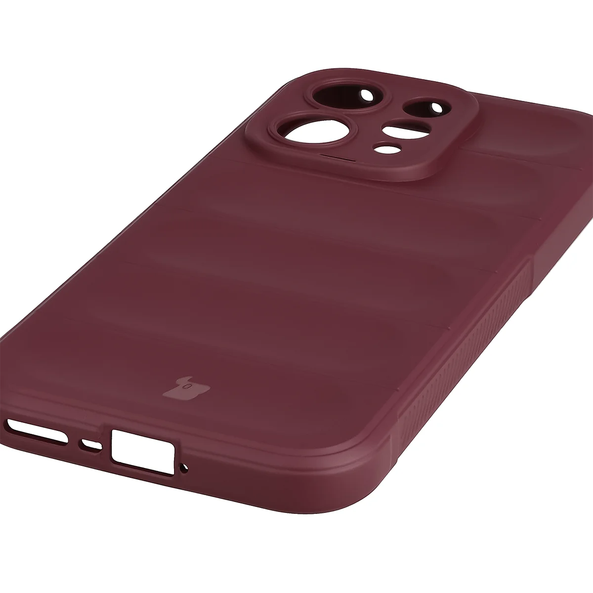 Robuste Handyhülle + gehärtetem Glas für Vivo V70 5G, Bizon Tur Pack, Burgunderrot