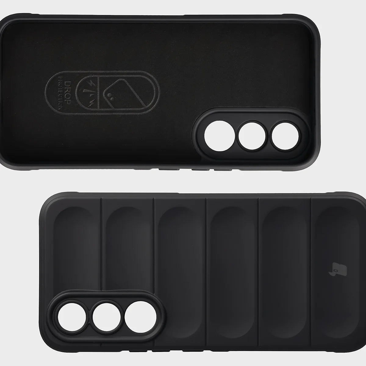Robuste Handyhülle + gehärtetem Glas für Vivo V70 FE 5G, Bizon Tur Pack, Schwarz