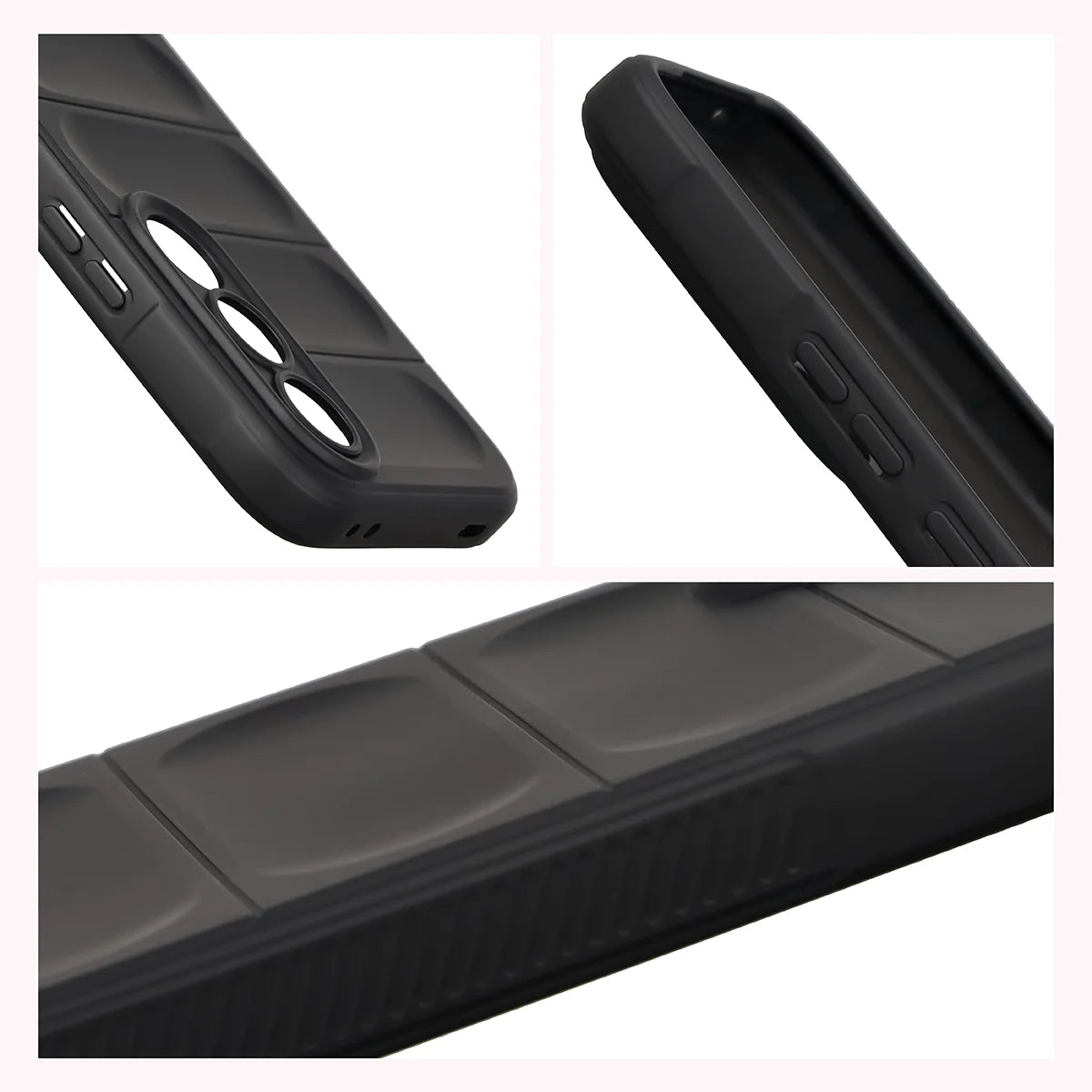 Robuste Handyhülle + gehärtetem Glas für Vivo V70 FE 5G, Bizon Tur Pack, Schwarz