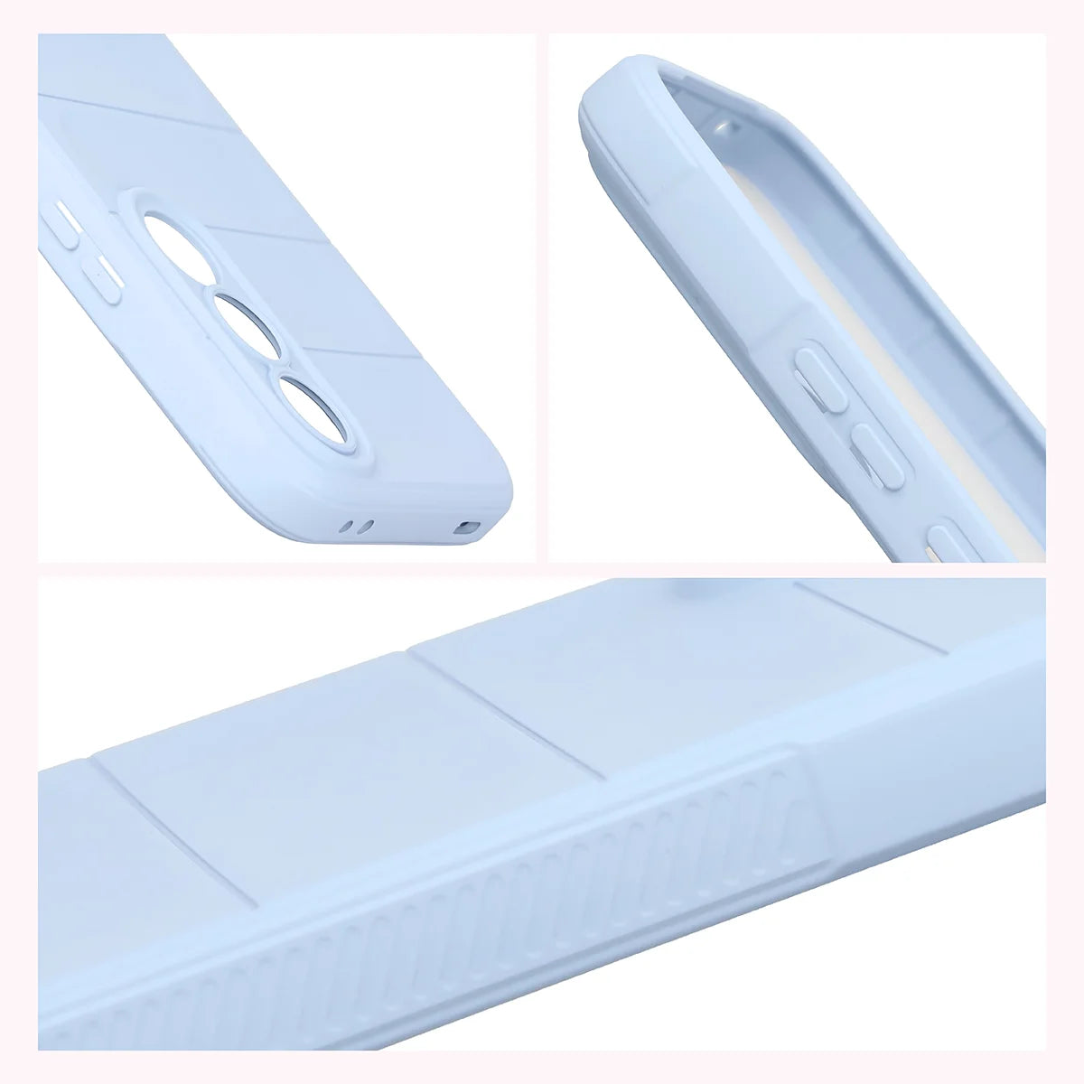 Robuste Handyhülle + gehärtetem Glas für Vivo V70 FE 5G, Bizon Tur Pack, Hellblau