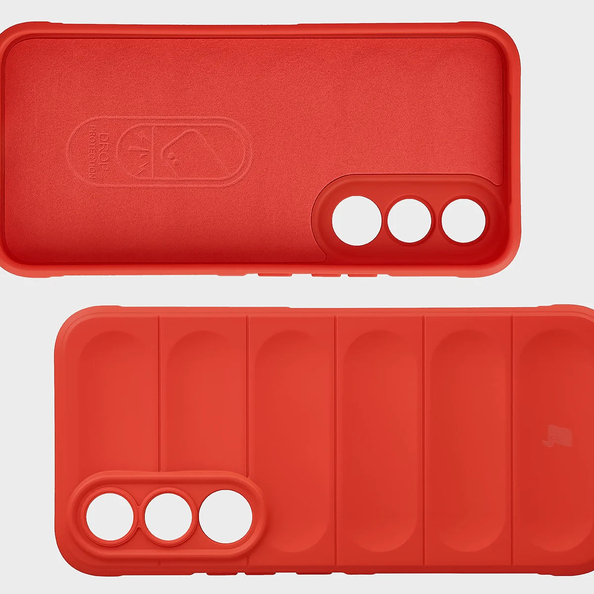 Robuste Handyhülle + gehärtetem Glas für Vivo V70 FE 5G, Bizon Tur Pack, Rot