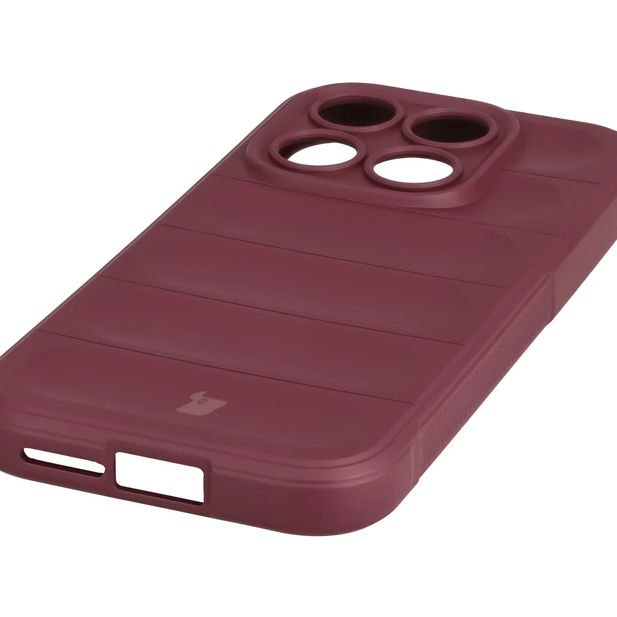 Robuste Handyhülle + gehärtetem Glas für Xiaomi 17, Bizon Tur Pack, Burgunderrot