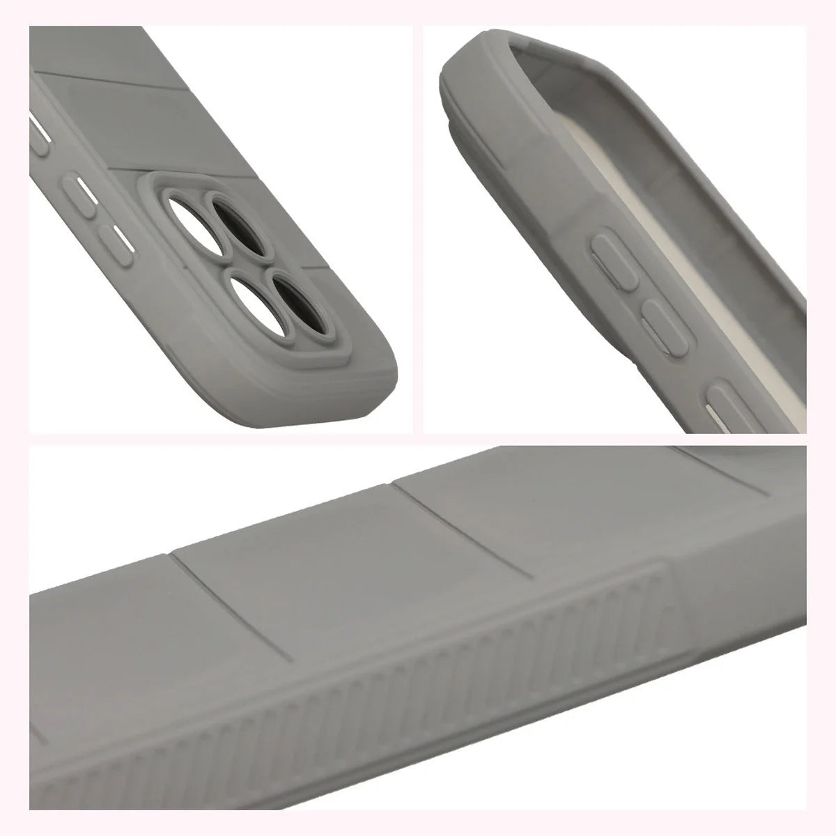 Robuste Handyhülle + gehärtetem Glas für Xiaomi 17, Bizon Tur Pack, Hellgrau